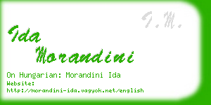 ida morandini business card